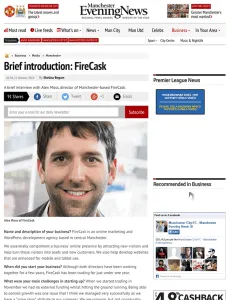 FireCask coverage in Manchester Evening News
