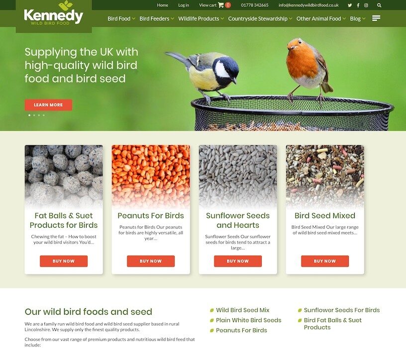 Project screenshot - Kennedy Wild Bird Food