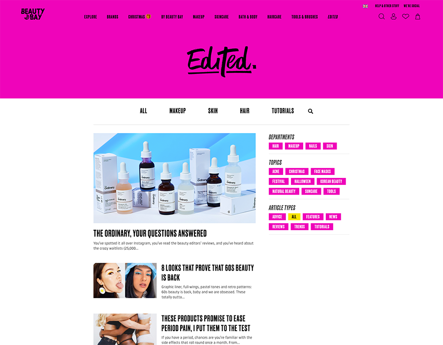 Project screenshot - Beauty Bay - Edited