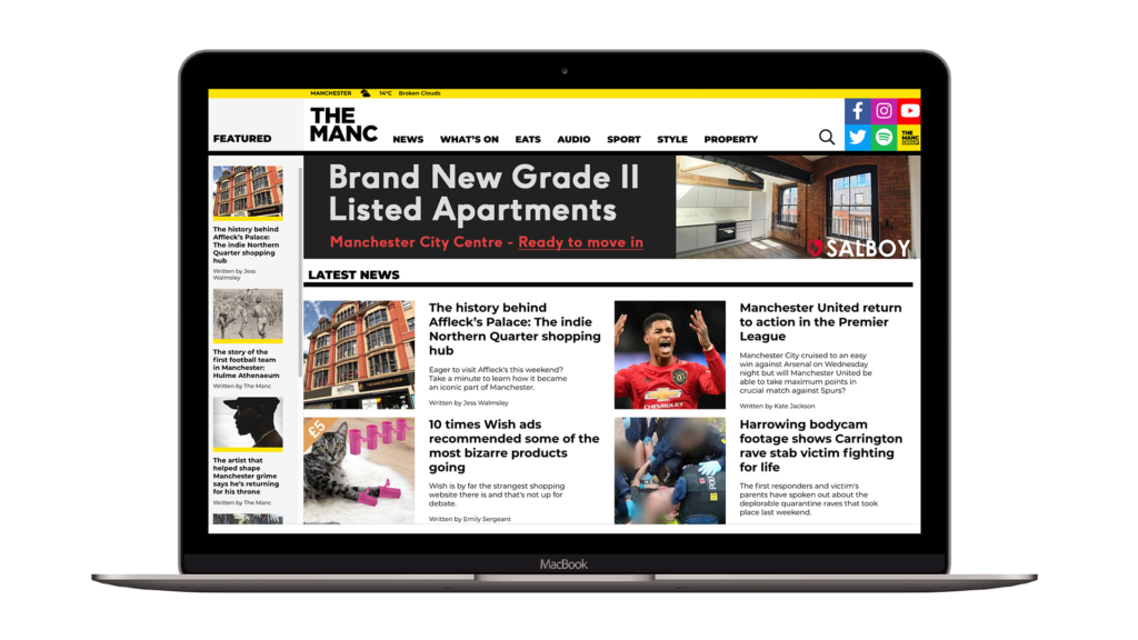 Laptop Mock up – The Manc